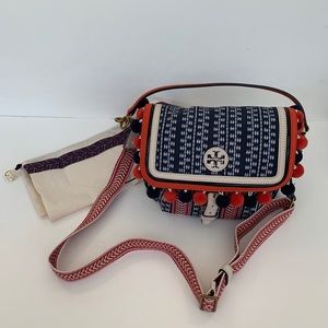 NWOT Tory Burch “Scout” Pom Pom Crossbody/Handbag